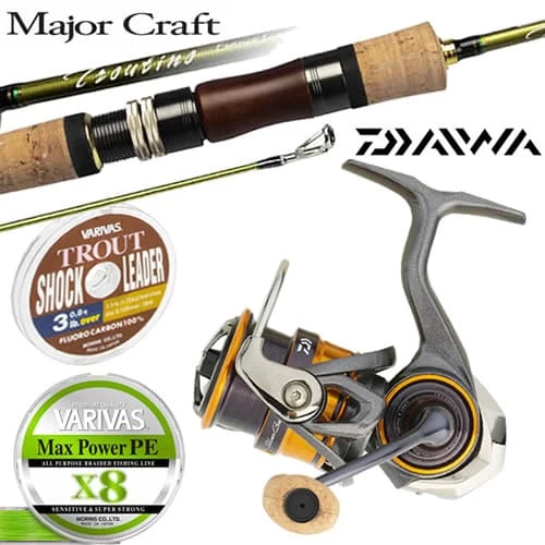 Pack Spinning Major Craft Troutino France Limited L 1.87m Daiwa Silvercreek 2000SH