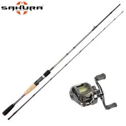 Ensemble Casting Sakura Alqueva ALQC 662 MH 1.98m 7-28g + Moulinet Alendo 201 + Tresse Verte 4x 0.22mm