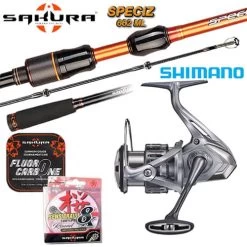 Pack Spinning Sakura Speciz 662 ML Perch Game 1.98m Shimano Nasci C2000S