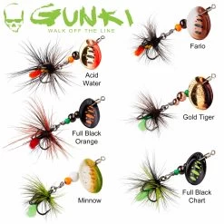 Pack Cuiller Tournante Gunki Dots Fly 1L (les 6)