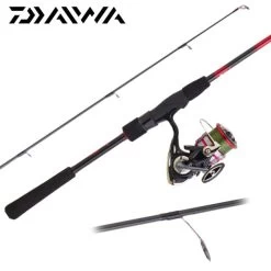 Ensemble Spinning Daiwa Ninja Tsuki JB 4 X Canne M 5-21g + Moulinet 2500 Avec Tresse