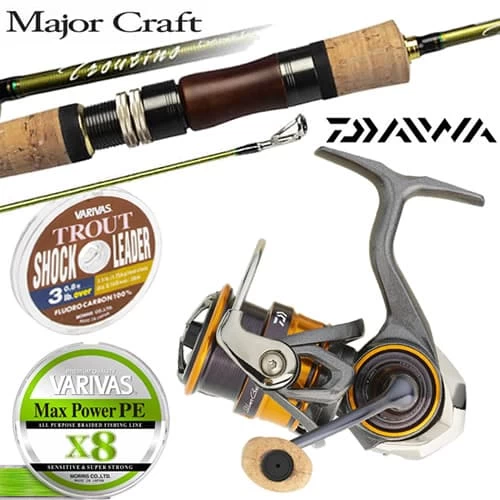 Pack Spinning Major Craft Troutino France Limited ML 2.18m Daiwa Silvercreek 2500SXH