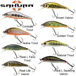 Leurre Flat Phoxy Minnow Sakura HW 60 S 60mm 8g