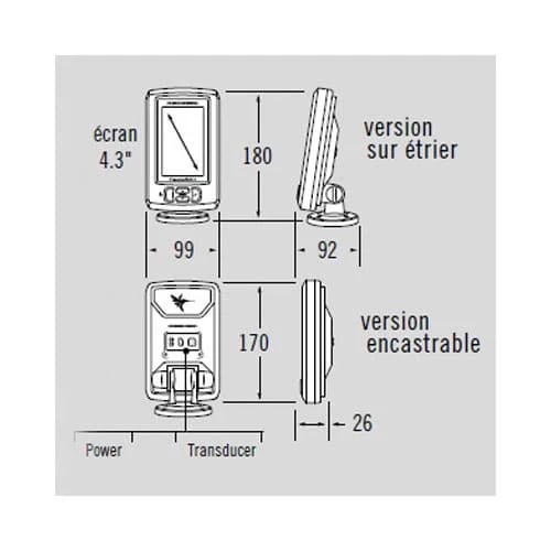 Sondeur Humminbird Piranha Max 4 Sonde TA 200/455kHz – Image 4