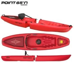 Kayak Point 65°N Falcon Solo Sit-On-Top Modulable Rouge 1 Place