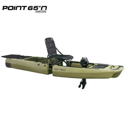 Kayak Point 65°N KingFisher Mer Solo Modulable Vert Armée 1 Place