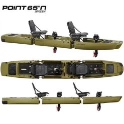 Kayak Point 65°N KingFisher Duo Modulable Vert Armée 2 Places